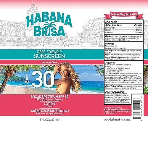 Miniatura 4 de Loción de protección solar amigable para los arrecifes, protección UVA/UVB, amplio espectro, sin oxibenzona y sin octinoxato, producción de lotes