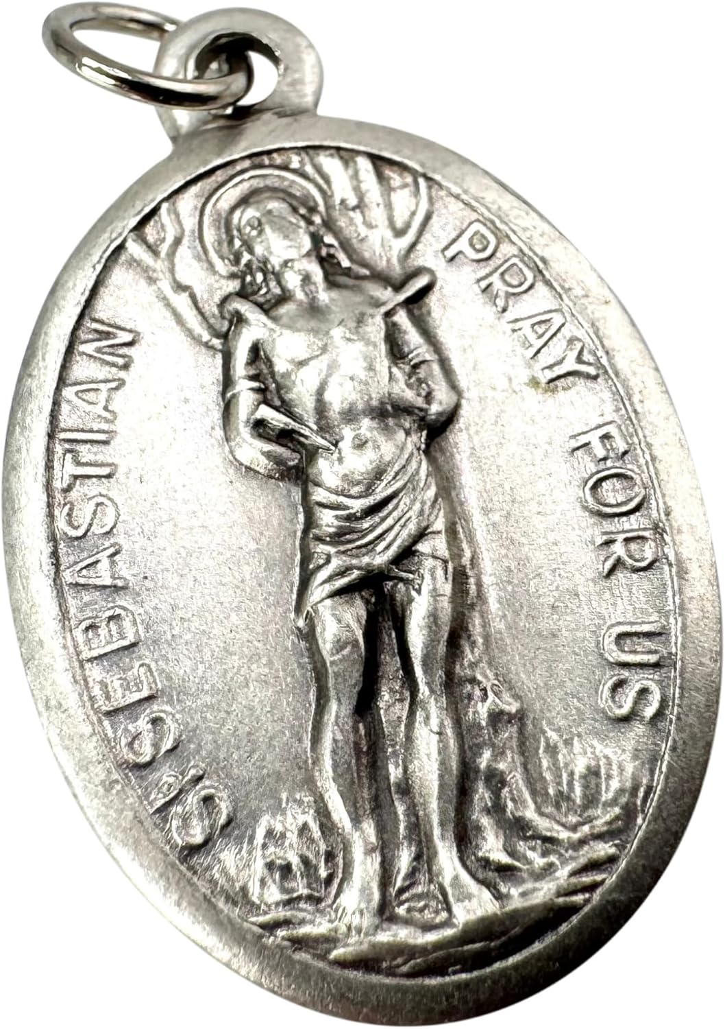 Westmon Works St Sebastian Medal with Holy Card Set Saint Prayer with Italian Metal Pendant - Image 2