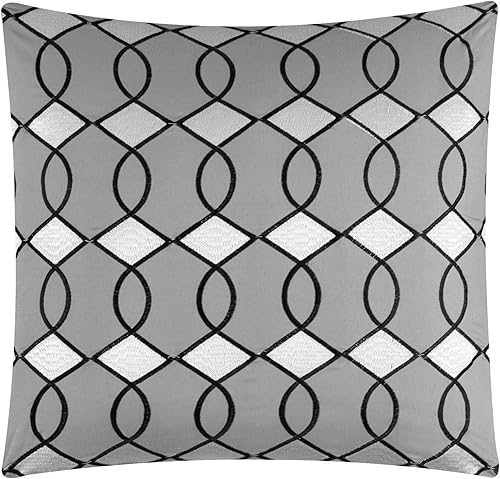 Miniatura 3 de Chic Home Katrin juego de edredón de 20piezas, con bloques de color, geométrico, bordado, juego de cama completo, juego de sábanas, fundas de