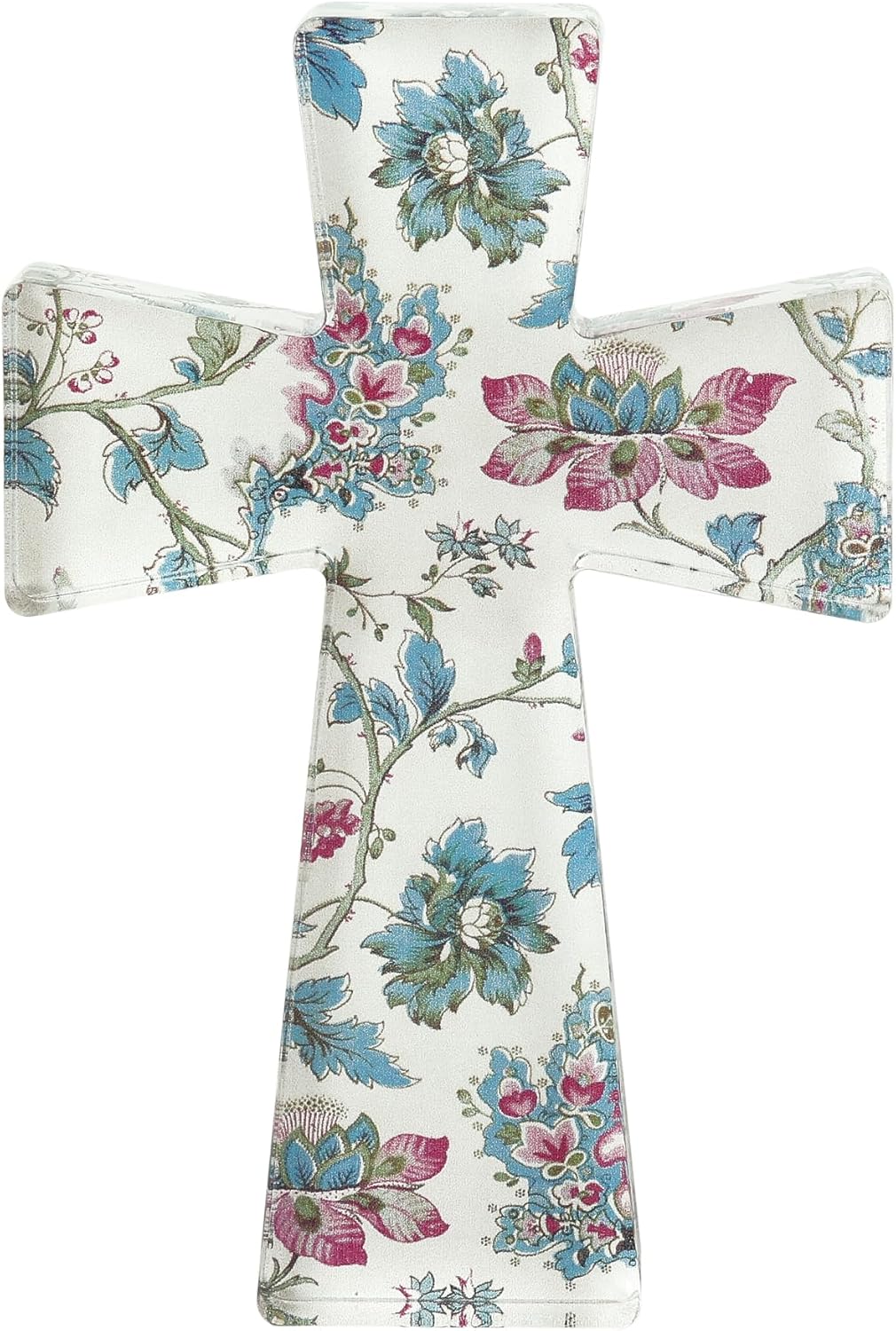 NIKKY HOME Small Acrylic Cross, Clear Standing Religious Decor for Tabletop, Christian Faith Home Accent for Bedroom, Living Room, Office Beautiful Spiritual Gift