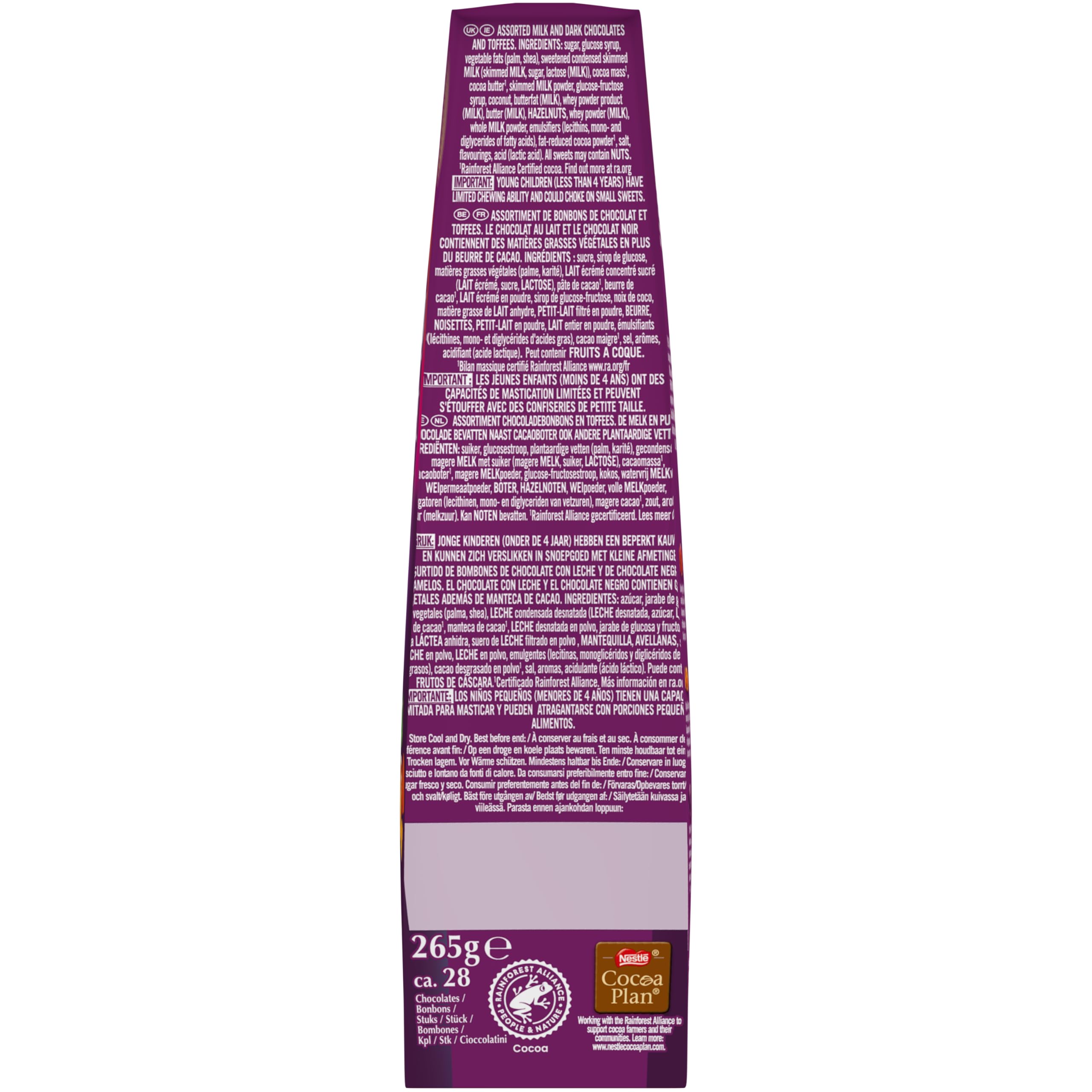 Nestlé Quality Street Czekolada mleczna i karmelowa Pudełko 265 g