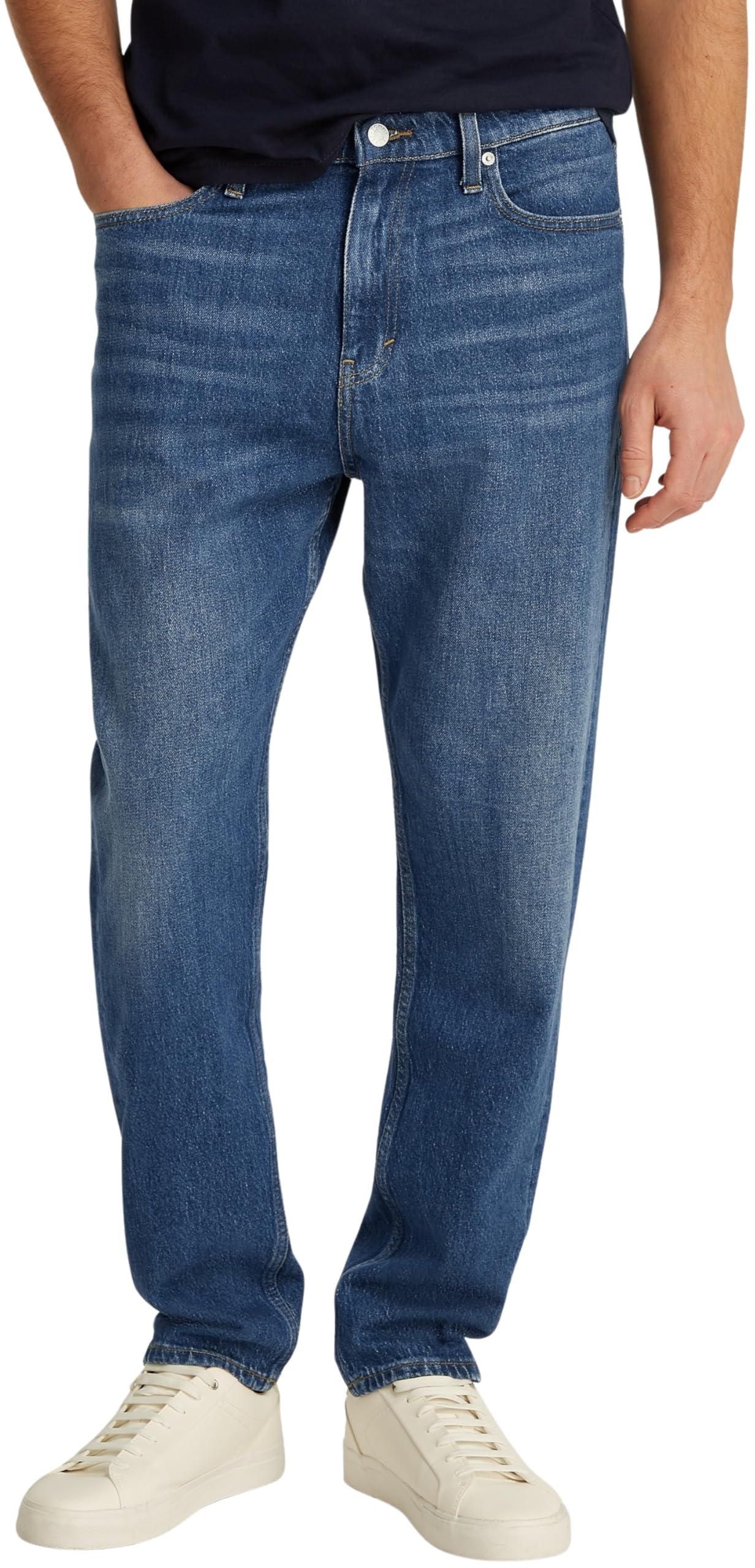 Tommy Jeans Mens Isaac Rlxd Tprd Bi0152 Co Dm0dm20191 Tapered, Denim (Denim Dark), 28W / 30L UK