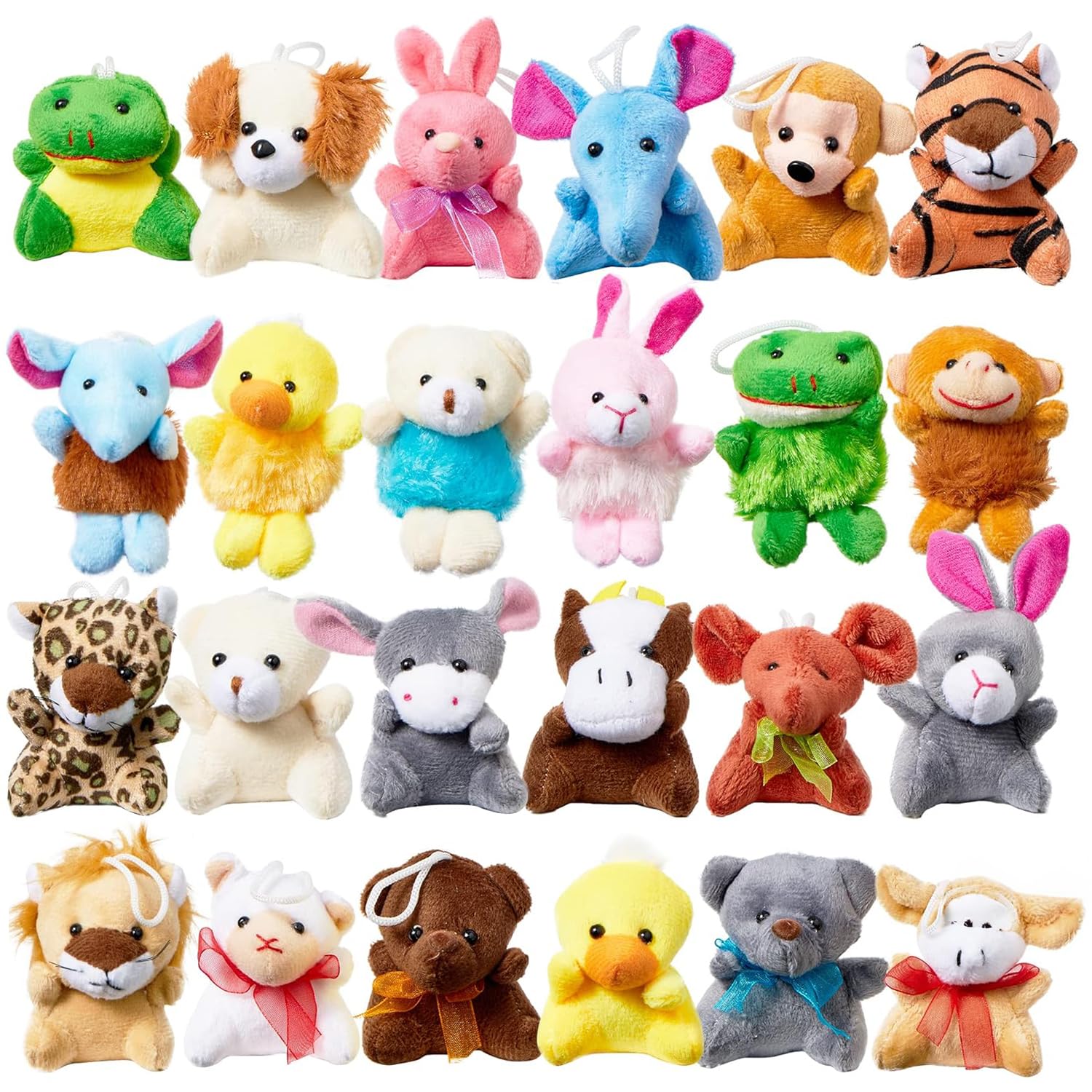BeyondLuv Party Favors - 24Pcs Mini Plush Toys for Boys & Girls | Kids Party Favors & Return Gifts
