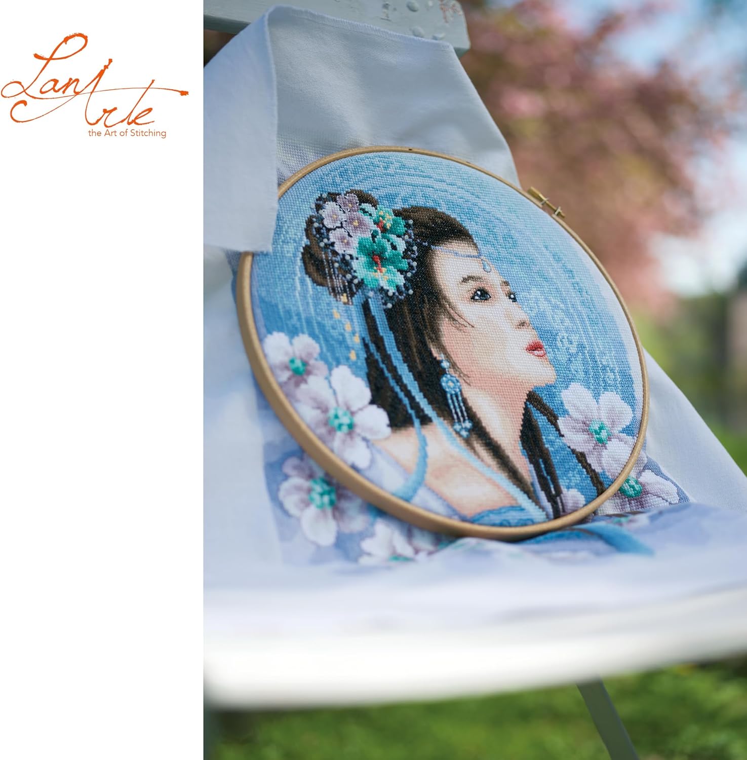 Lanarte Counted Cross Stitch Lady in BL, N