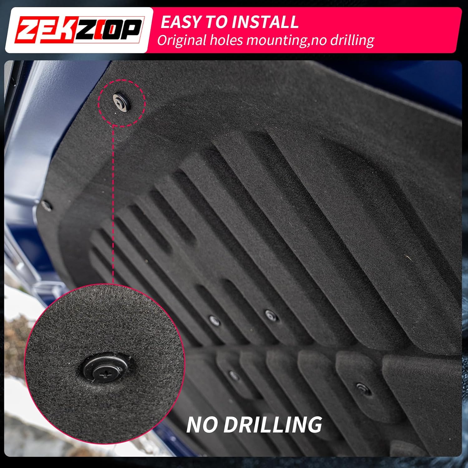 Soundproof Mat Compatible with 2024 2025 Toyota Tacoma 2025 Toyota 4Runner PET Felt Engine Hood Heat Insulation Shield Sound Protective Pad Foam Insulation for 2024 Tacoma Accessories