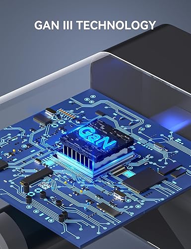 Miniatura 7 de ELEGRP GaNIII Estación de carga rápida rápida de 120 W, doble USB C Dual USB A Multi-puerto, PD 100W adaptador de corriente para MacBook ProAir,