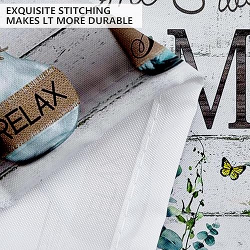 Miniatura 7 de Cortina de ducha de granja, decoración rústica de eucalipto verde con tela impermeable, estilo campestre, cortinas de ducha de mariposa para baño