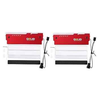 Gelid Solution Lumen RGB RAM Memory Cooling Kit 2pcs - Fully Automatic RGB Mode - Double-Side Vest Heatsink - Red