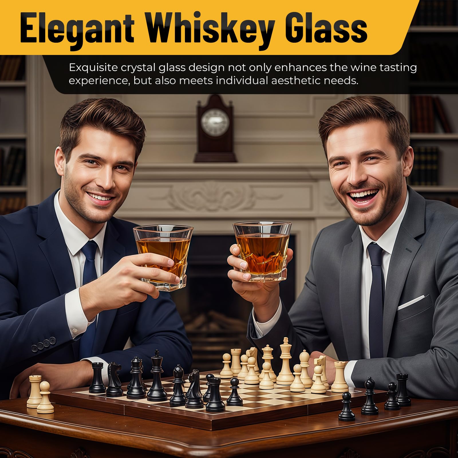 Set de Regalo de Whisky, Decantador de Whisky, Decantador 800ml, 2 Vasos de Whiskey, 8 Piedras de Whisky, Vasos y Jarra de Whisky para Bourbon Scotch Martini Coñac Cóctel, Regalo Hombre