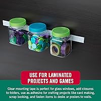 Vista 4 de VELCRO Brand - Cierres finos transparentes Perfecto para el hogar u oficina Cinta de 18 x 3/4 pulgadas