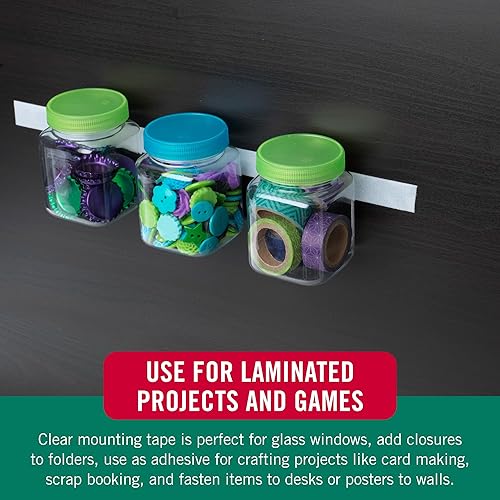 Miniatura 4 de VELCRO Brand - Cierres finos transparentes | Perfecto para el hogar u oficina | Cinta de 18 x 3/4 pulgadas