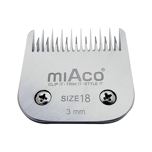 Miaco Hoja de corte desmontable Skiptooth tamaño 18 para Oster Classic 76, Andis BGC, BGR, BGRC, MBG