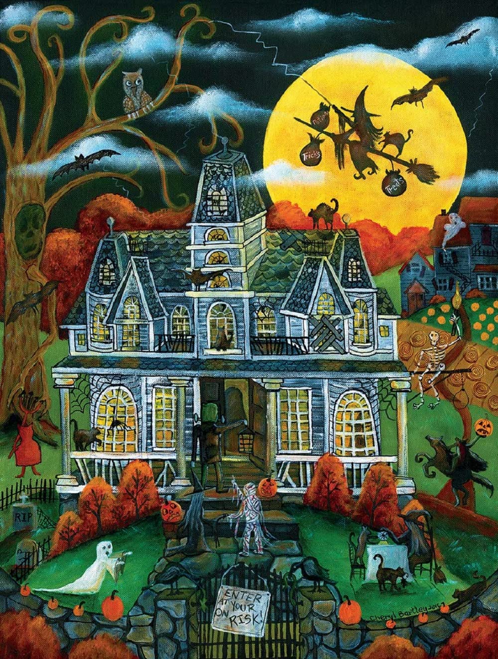 Sunsout 2019 Halloween Potions and Tricks by Artist Cheryl Bartley 500 Piece Halloween Jigsaw Puzzle