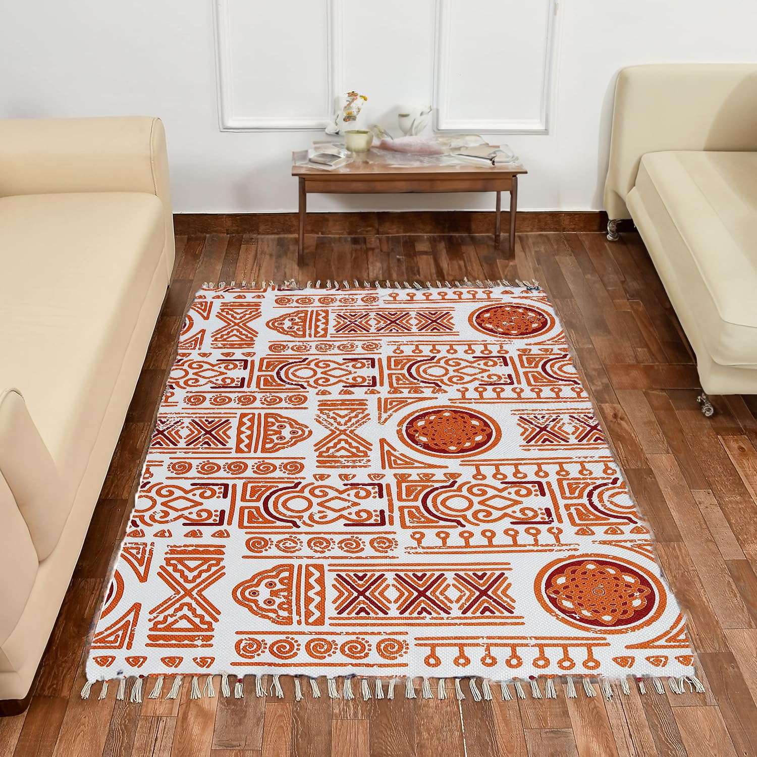 ishro home European Carpets for Living Room/Rugs for Living Room | Premium Dari/Dhurries | Soft Touch and Easy Washable. (Retro, 4x6fts) (B0D3CGV94N) Amazon Price History, Amazon Price Tracker