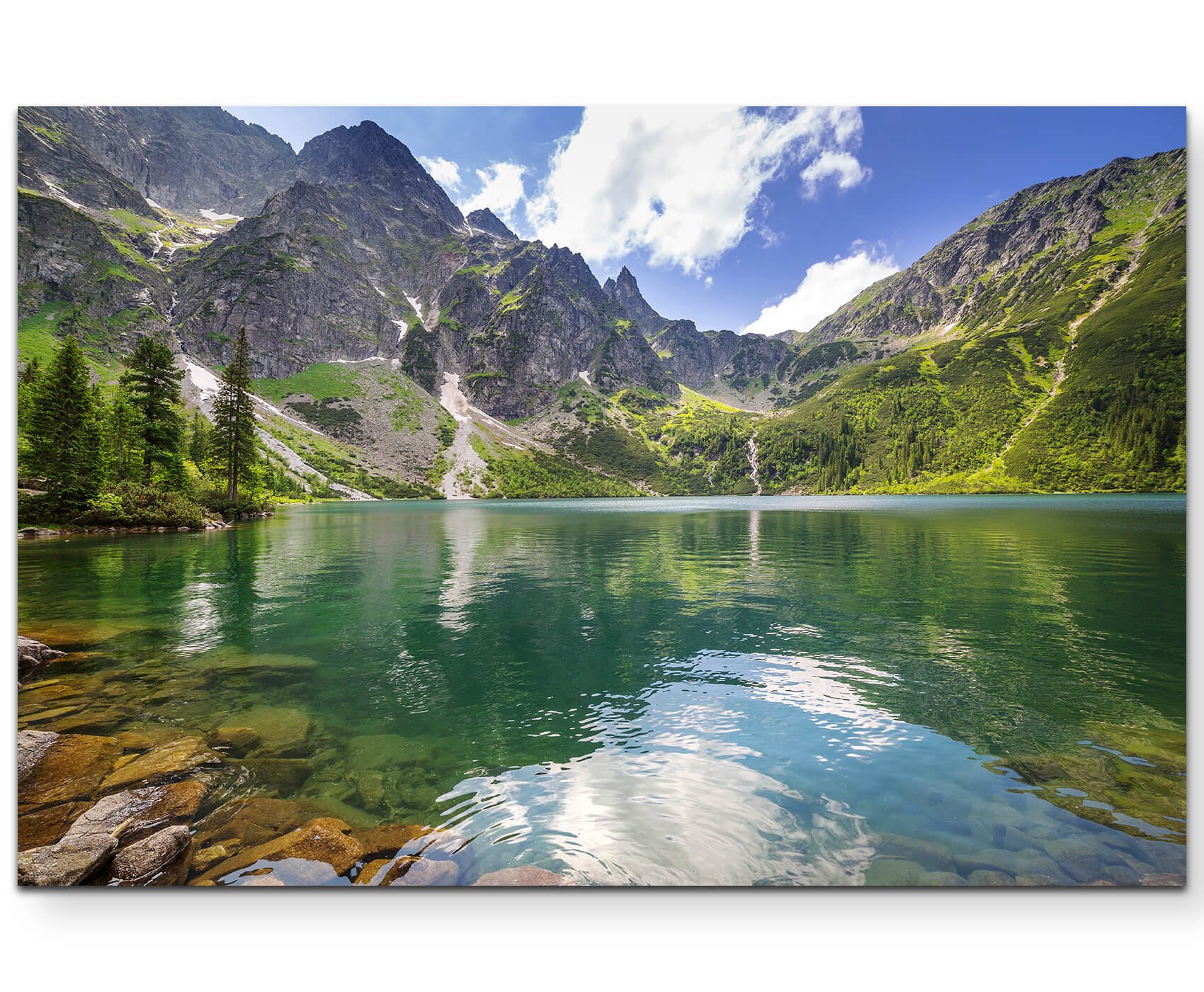Sinus Art Wandbild 120x80 Cm - Sepia-Fotoleinwand Mit Berglandschaft (Karpaten), Orange-Töne, Fertigbild