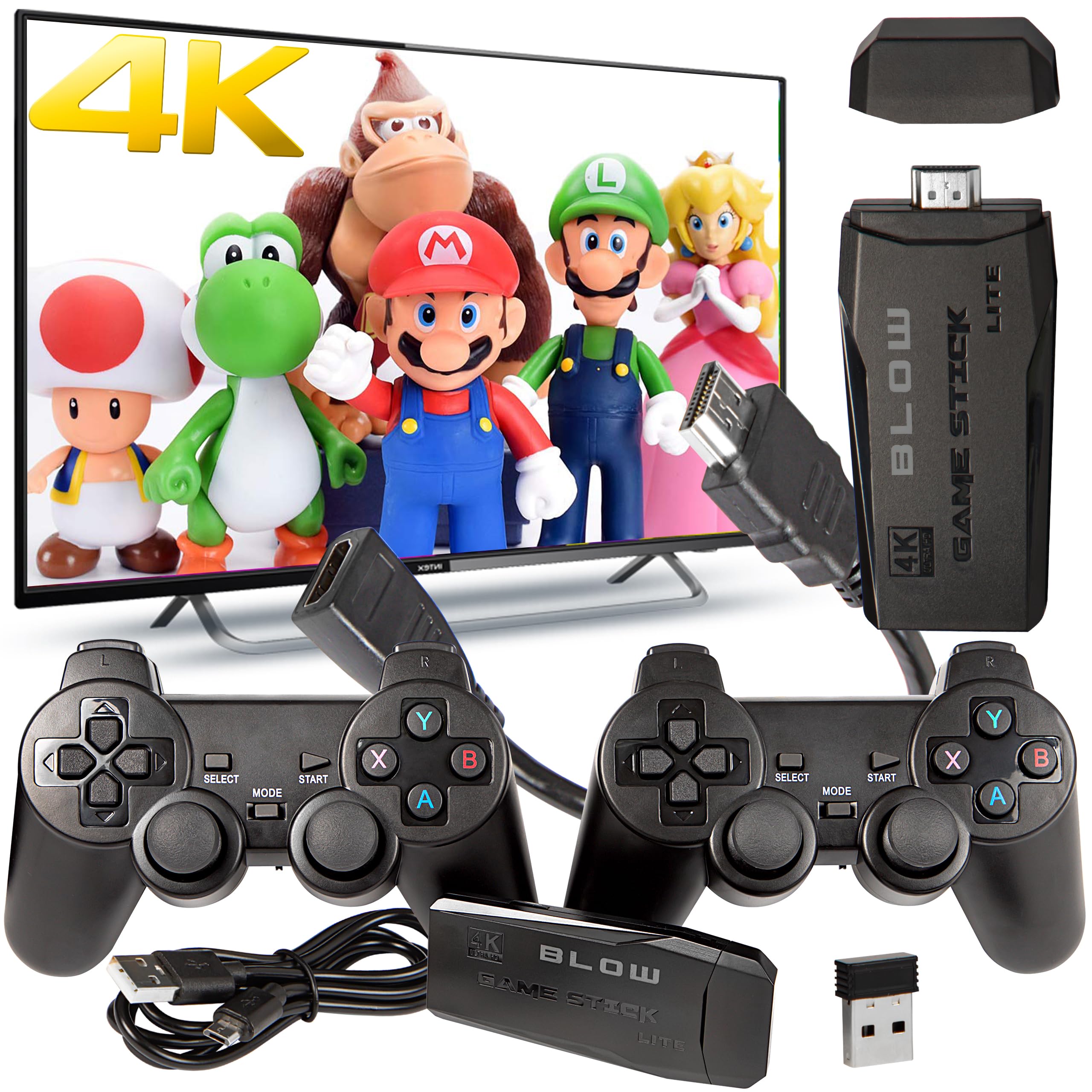BLOW GRA TELEWIZYJNA TV MINI RETRO KONSOLA HDMI BEZPRZEWODOWY PAD x2 22073 GIER