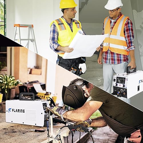 Miniatura 8 de FLARING Soldador MIG de 175 amperios, máquina soldadora de doble voltaje de 120 V 240 V para soldador MIG sin gasesgas MIGelevación TIGpalocarrete