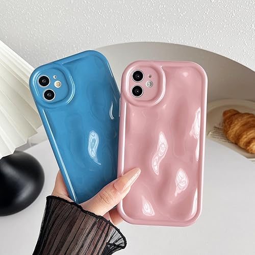 Miniatura 3 de Caseative Lindo patrón de burbujas de meteorito ondulado de agua, chapado en cromo, galvanizado, protección suave para la lente de la cámara,