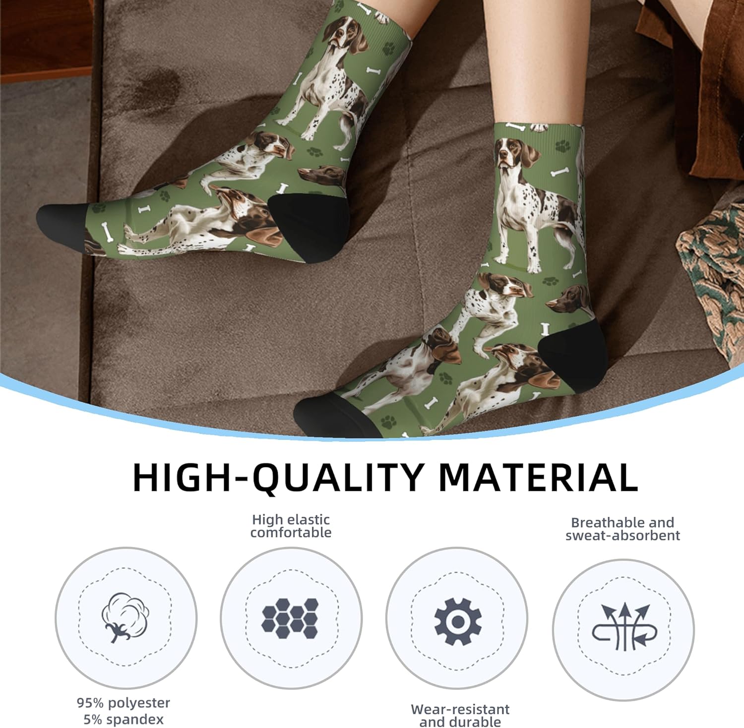 Dogs Socks for Women & Men, Novelty Gifts for Dog Lovers - Image 2