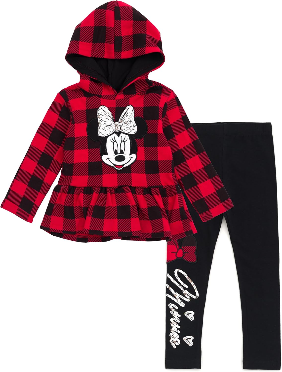 Disney Junior Fleece Pullover Hoodie and Leggings Outfit Set Infant to Big Kid Sizes (12 Months - 14-16)