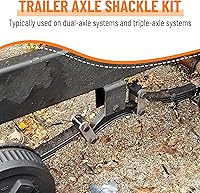 Vista 2 de Kit de grilletes de eje de remolque Racewill: grilletes de remolque con tornillos de grillete de remolque, correas de grillete de remolque de 2-5/8