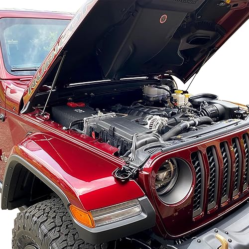 Miniatura 8 de Redline Tuning 21-20007-02 Capó QuickLIFT Plus compatible con Jeep Wrangler Rubicon 392 2021+ (sistema atornillado - todos los componentes negros)