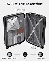 Amazon.com | Coolife Luggage PC+ABS Hardshell Suitcase with TSA
