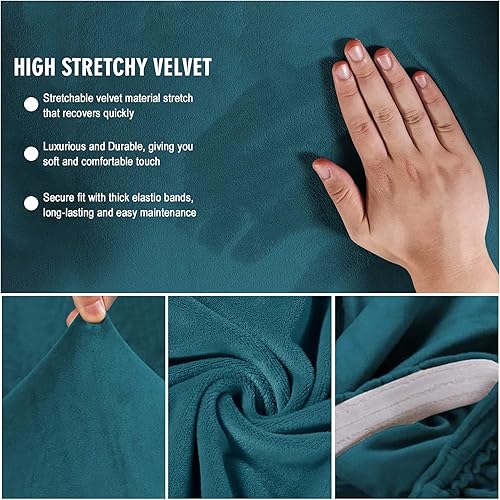 Miniatura 5 de MIFXIN Funda para sofá esquinero, 1 pieza, de terciopelo, elástica, para sofá reclinable seccional, funda para sofá reclinable en forma de L,