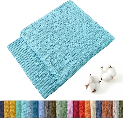 Miniatura 1 de TREELY Cable Throw Blanket for Couch and Bed, Soft Cozy Fall Knit Blanket, Farmhouse Warm Knitted Throw Blankets for Winter (60 x 80 Inches,