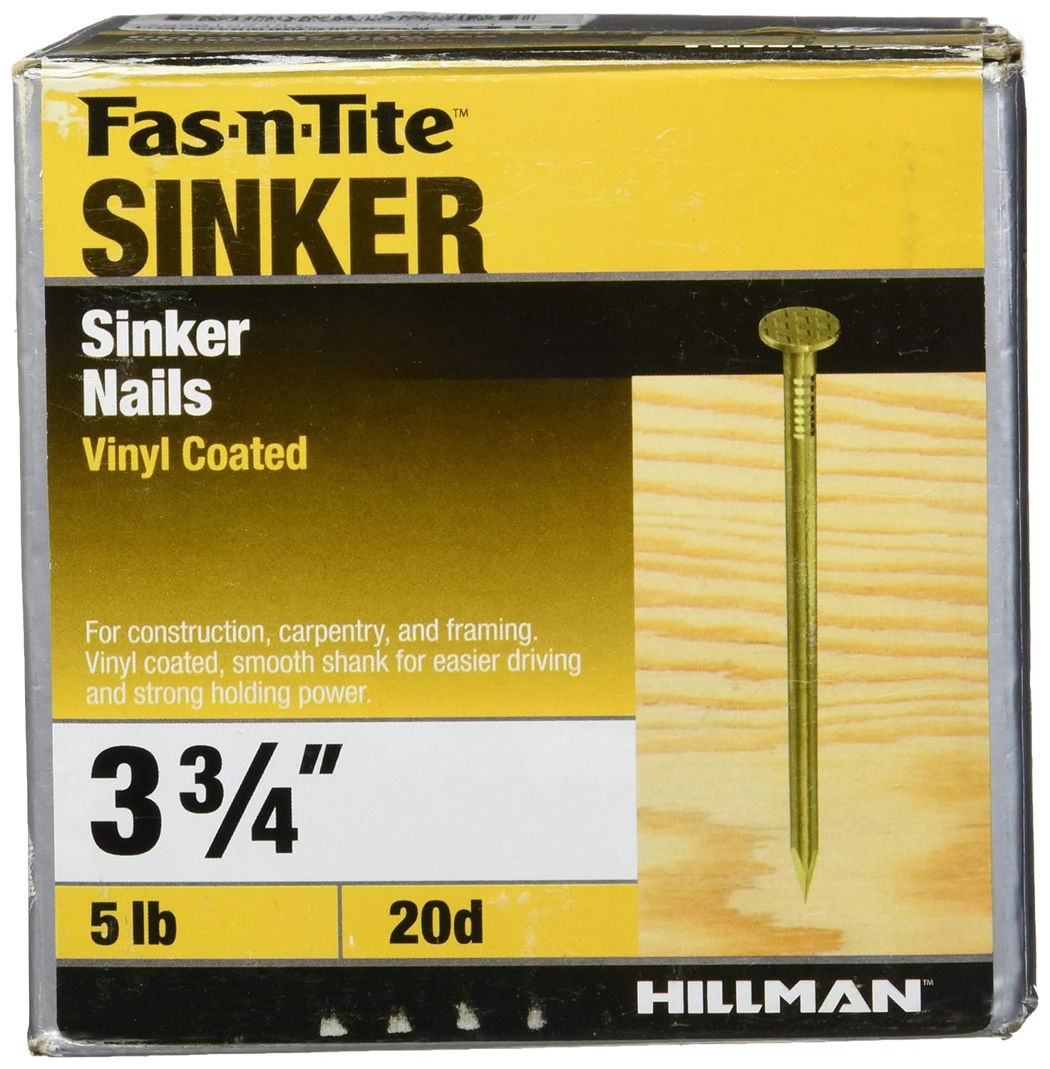 Sinker Nails Vinyl Coated (3-3/4") - 5lb Box