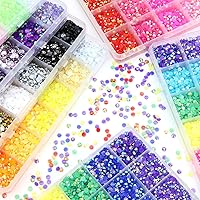 Vista 2 de Diamantes de imitación de resina con parte trasera plana para manualidades, diamantes de imitación de gelatina con diamantes de imitación rosas AB