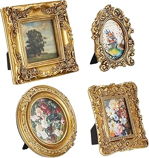 29 Feature Wall Ideas For Living Rooms That Impress Instantly 79 Qunclay 4 Pcs Small Vintage Picture Frame Round Rectangle Gold Ornate An...