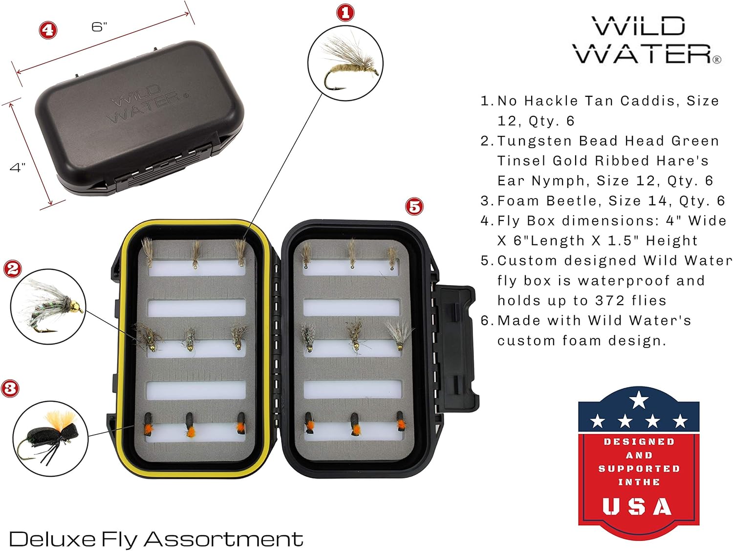 Wild Water Fly Fishing Starter Package for Small Stream & Backpacking 7 Foot, 3/4 Weight Deluxe Fly Fishing Rod and Reel Combo : Sports & Outdoors