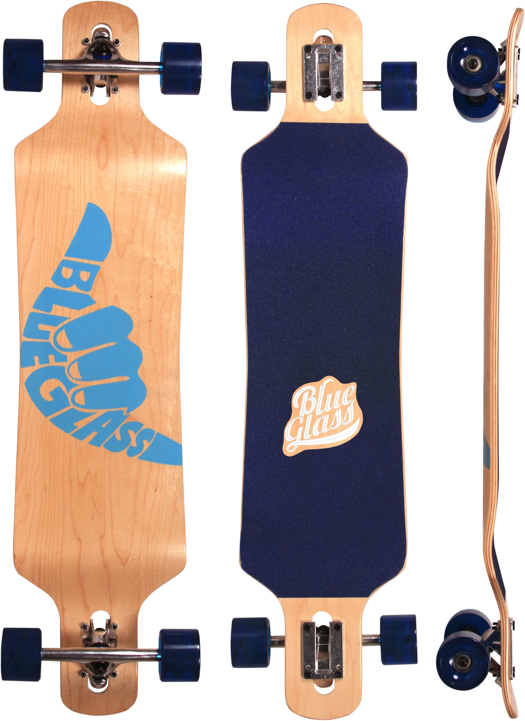 Blueglass Blue Hangloose 10" x 40" - 28.5" Wheelbase Drop Down Drop Through Longboard Complete