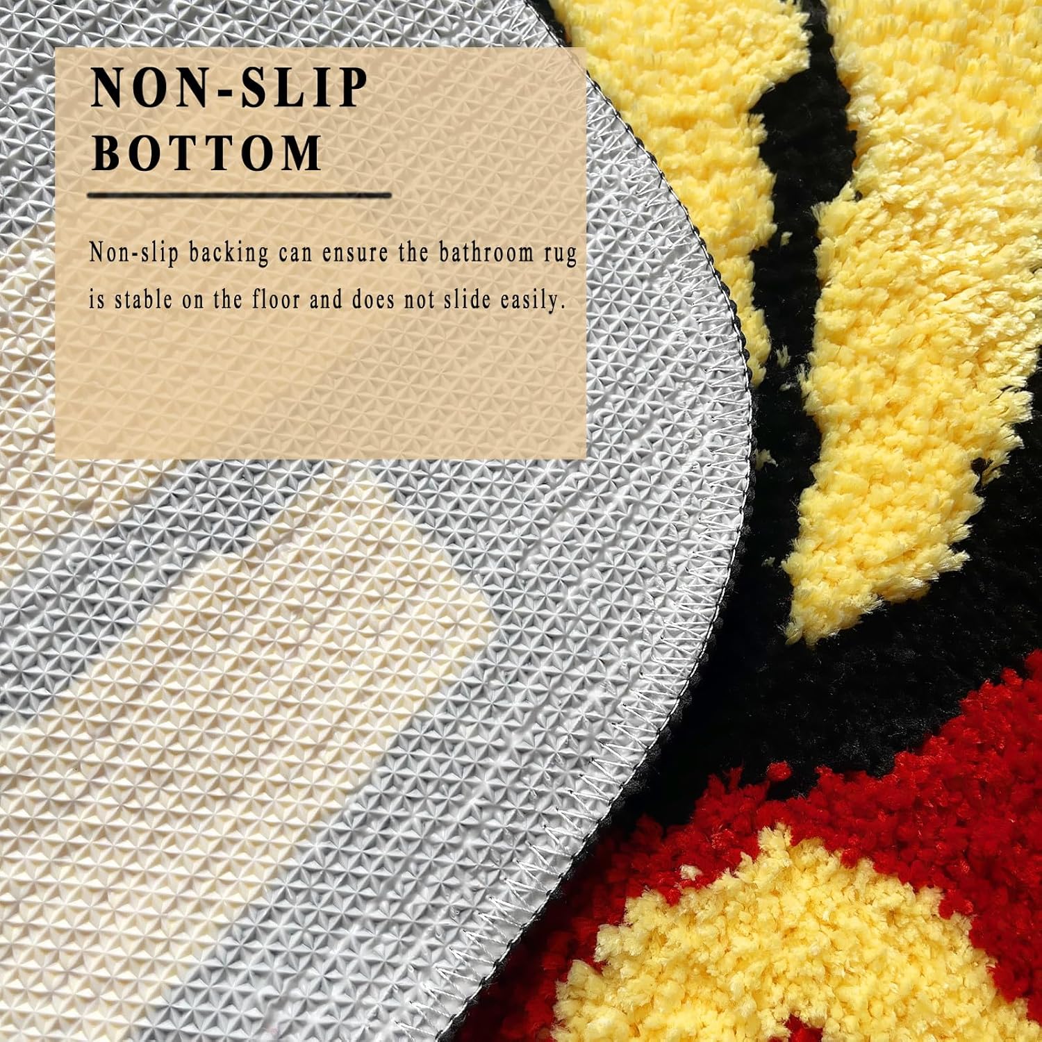 UKELER Bathroom Rugs Cute Chips Shape Play Rug for Kids Ultra Soft Shaggy Nursery Floor Mat Non-Slip Washable Funny Rugs for Sink, Bathroom, Bedroom, Kids Room 31''×20''