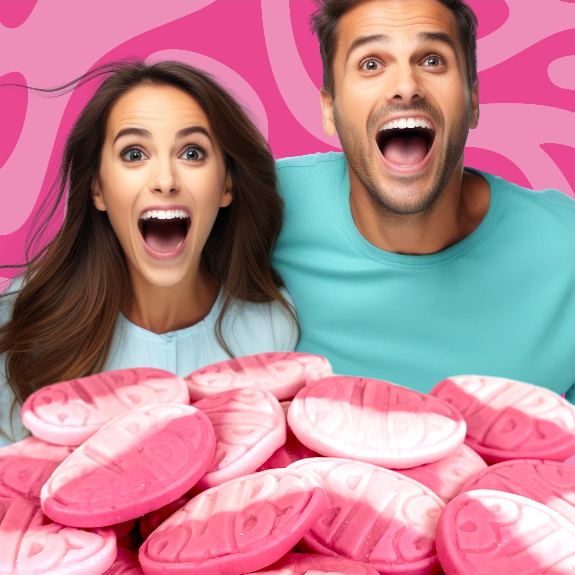 Bubs Swedish Candy - Wild Strawberry Pomegranate Sweet Ovals, Authentic Swedish Flavor in Every Bite, Perfect for Satisfying Your Sweet Tooth (1/2 LB)