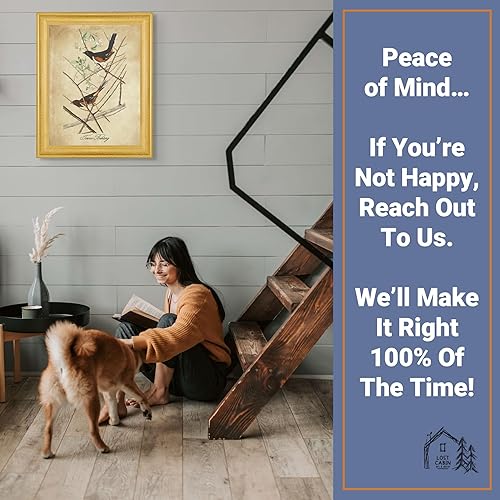 Vista 132 de Towee Bunting by James Audubon - Marco biselado negro de 12 x 16 pulgadas, decoración artística enmarcada para pared, reproducción de pinturas