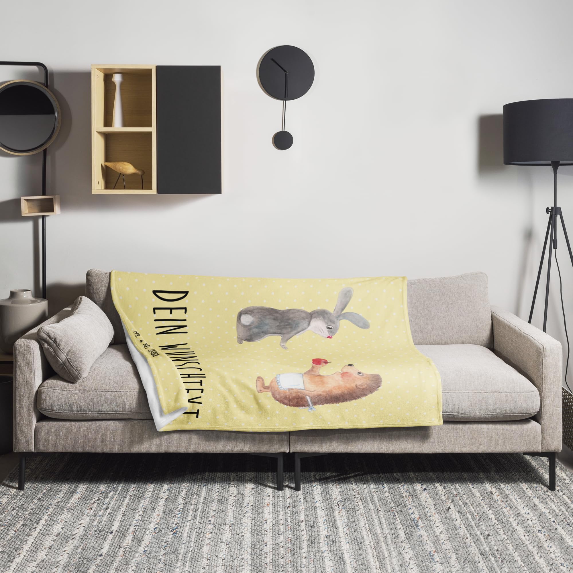 Mr. & Mrs. Panda Personalisierte Decke mit Namen Hase Igel - Geschenke, Kuscheldecke Bedruckt, und, personalisiert, Tagesdecke, Personalisierbare, Trösten, Trennungsschmerz, Herzschmerz
