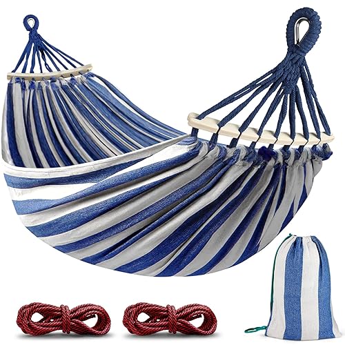 Hamac Suspendu, Hamac de Camping et Jardin Confortable avec Barre