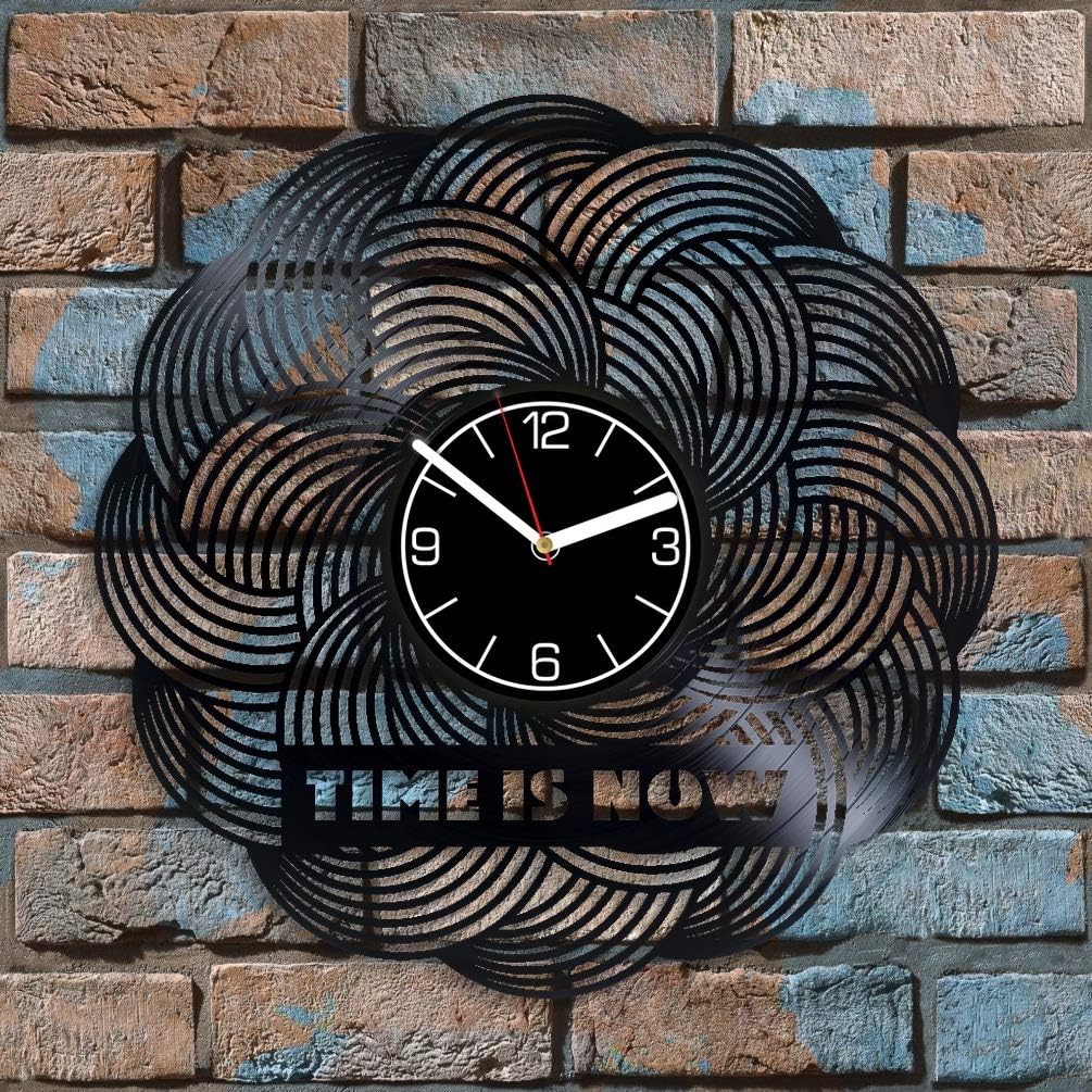 Time is Now Vinyl Record Wall Clock Time is Now Vinyl Clock Time Home Decoration Time is Now Wall Art 12 inch Wall Clock Time is Now Wall Clock Modern Time is Now Vinyl Art Time Wall Art