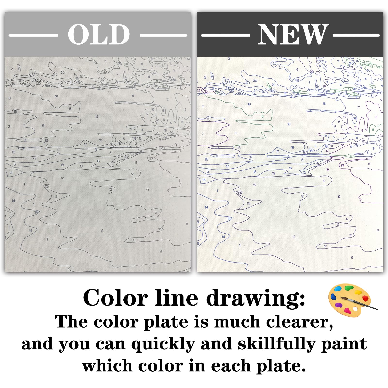 Kit per pittura con i numeri, per adulti, kit fai da te per pittura a olio per bambini o principianti, con pennelli, pigmento acrilico, disegno, pittura, 40,6 x 50,8 cm
