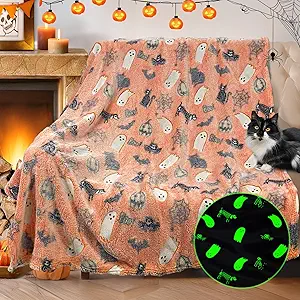 Cute Halloween Blankets for Kids, for Kids/Teens/Women/Men, Halloween Blankets and Throws for Adults, Spooky Blanket for Boy/Girls/Toddler, Fall Throw Blanket for Couch 40"x 50"