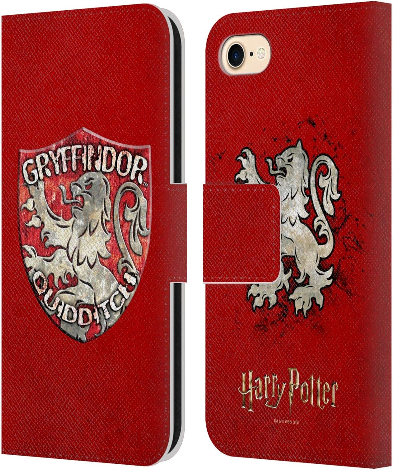 Head Case Designs Officially Licensed Harry Potter Gryffindor Quidditch Badge Prisoner of Azkaban V Leather Wallet Case Compatible with Apple iPhone 7/8 / SE 2020 & 2022