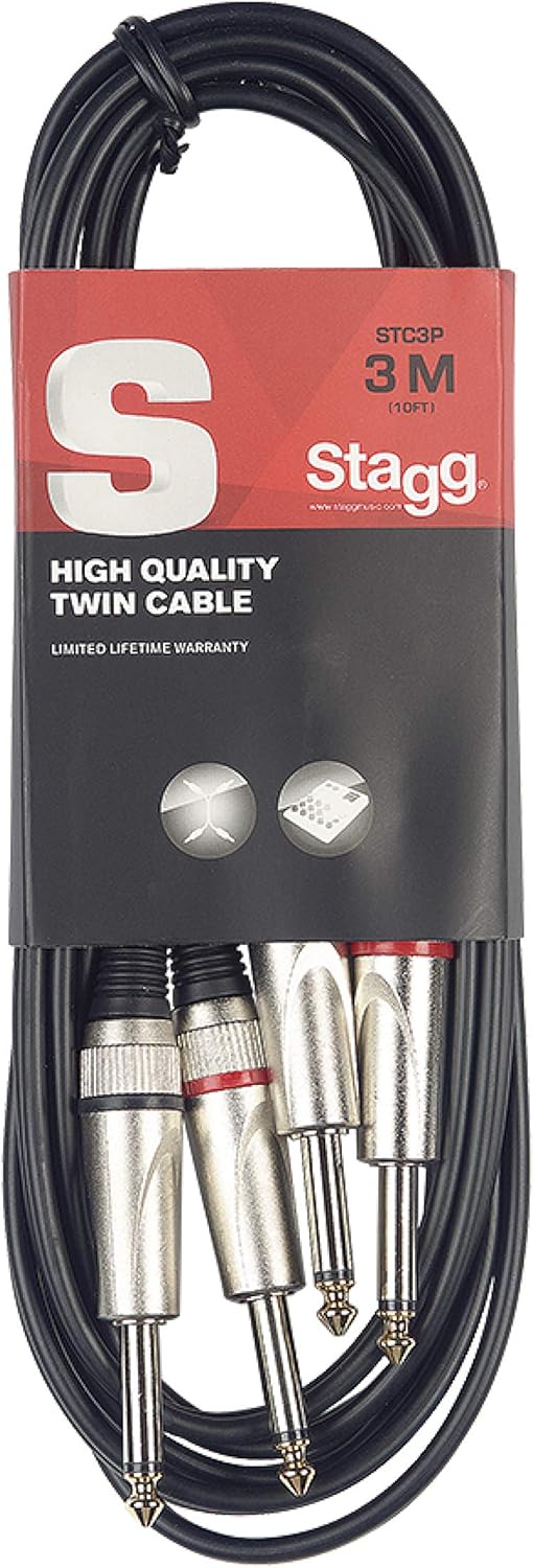 Stagg S Series Twin RCA/m - Twin RCA/m Cable - 6m