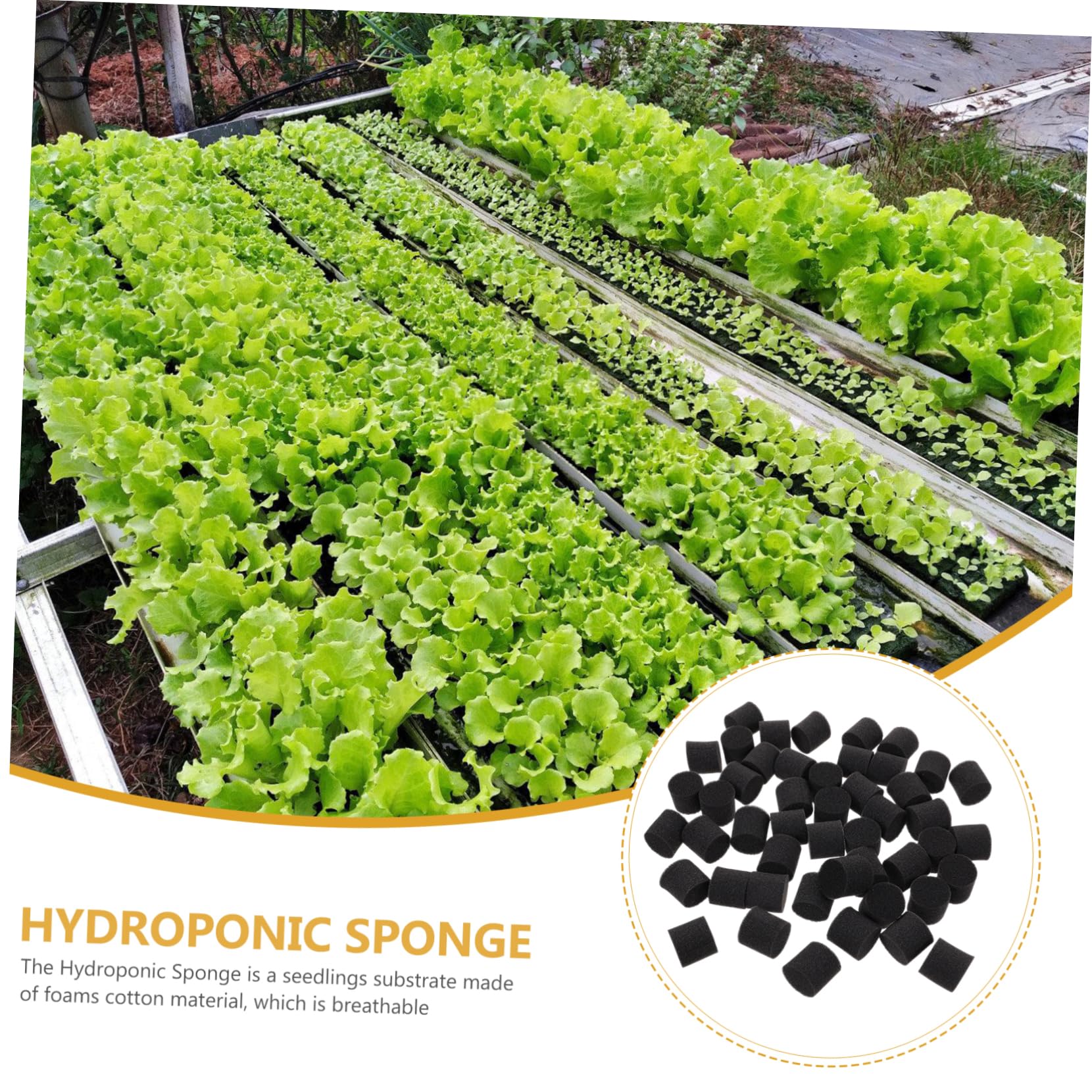 ibasenice 3 Ensembles Bloc De Démarrage Hydroponique Éponge Hydroponique Jardin Intérieur Cultiver Jardin D'Enracinement Bloc D'Éponge Hydroponique Plantes 100 pièces * 3