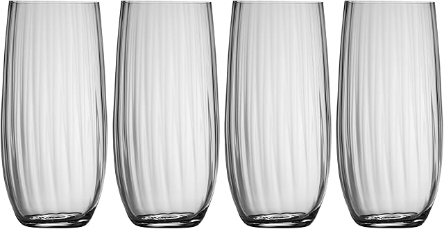 Galway Crystal 32006/4 Erne HiBall (Set of 4), Crystal, 6.1 x 6.1 x 15.2 cm