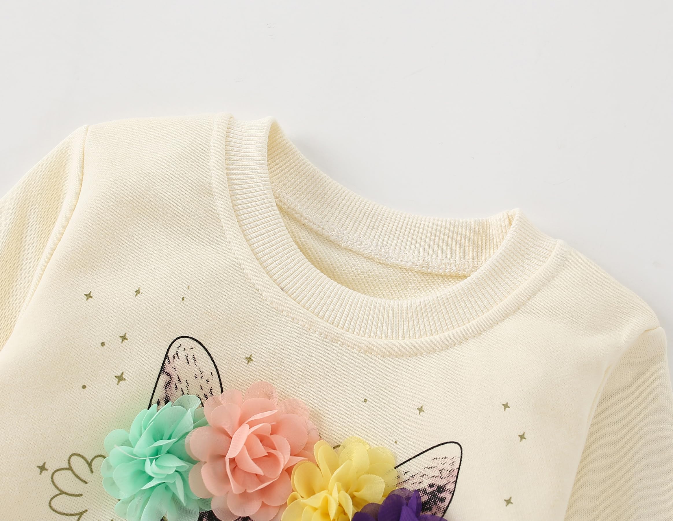 Bluza Dziewczęca Sweter dla Dzieci Uroczy Sweter z Kreskówek Dziewczynki Koszule z Długim Rękawem Wykonane z Bawełny w Wieku 2-7 Lat