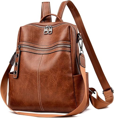 Miniatura 2 de Bolso tipo mochila para mujer, de cuero auténtico, de moda, de hombro convertible, bolsa de viaje, mochila para mujer, S, Mochilas Daypack