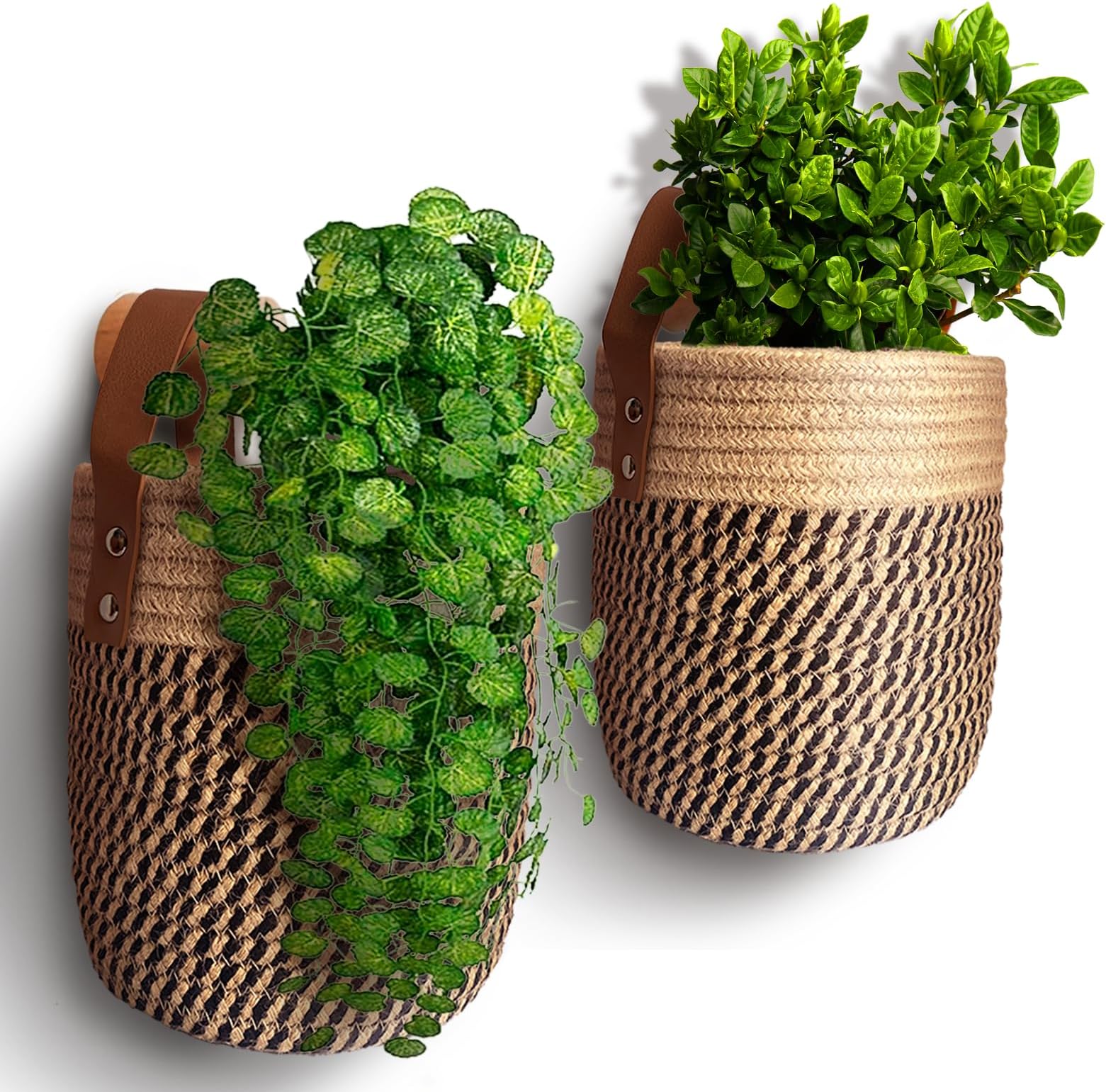 2 Pack Wall Basket with FREE Wall Hooks Hanging Basket