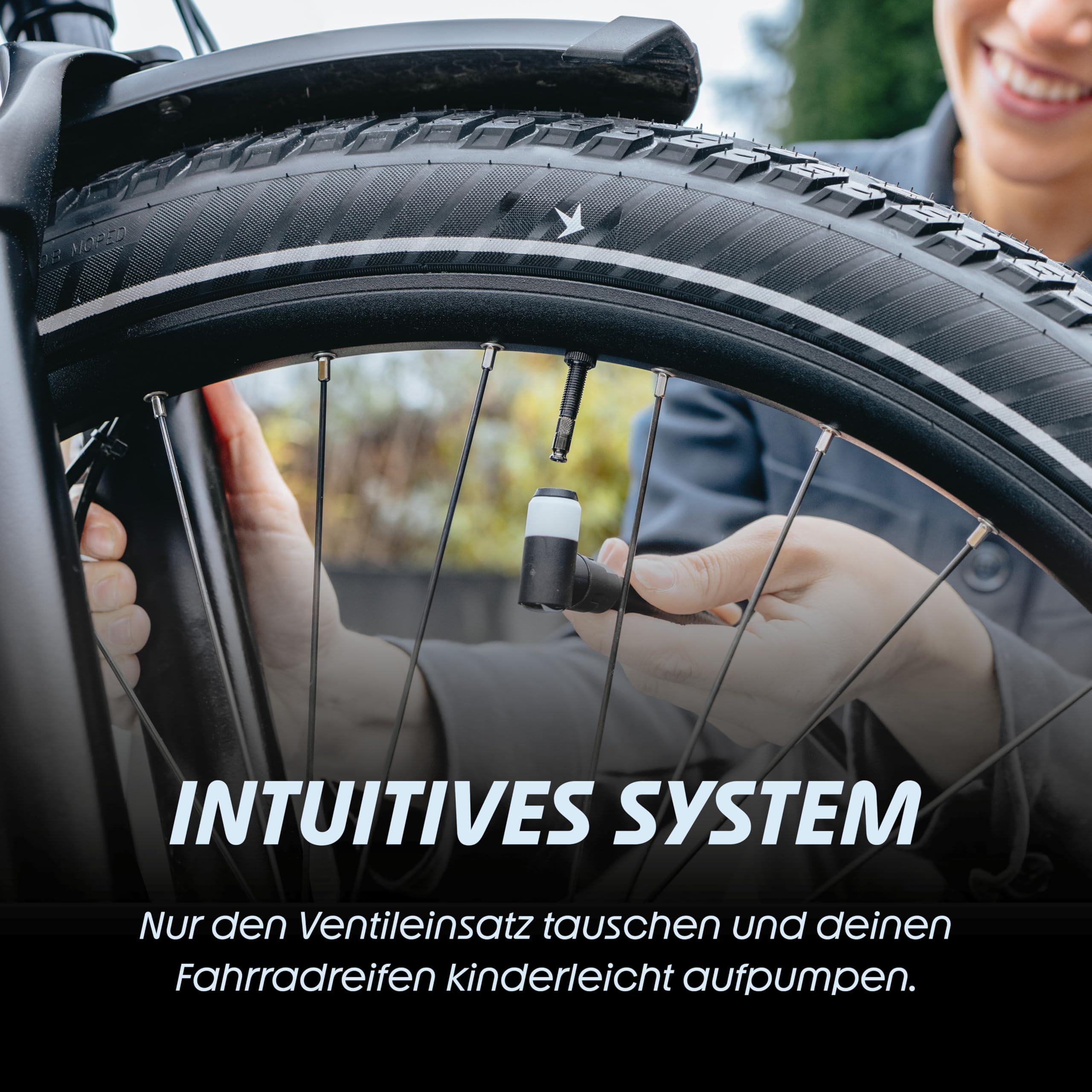 Schwalbe Clik Valve Conversion Set - Presta/SV Valve Conversion Kit - Innovation for Inflating Bicycle Tyres